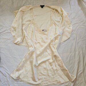 Jones New York - Cream Silky Pajama Gown Set